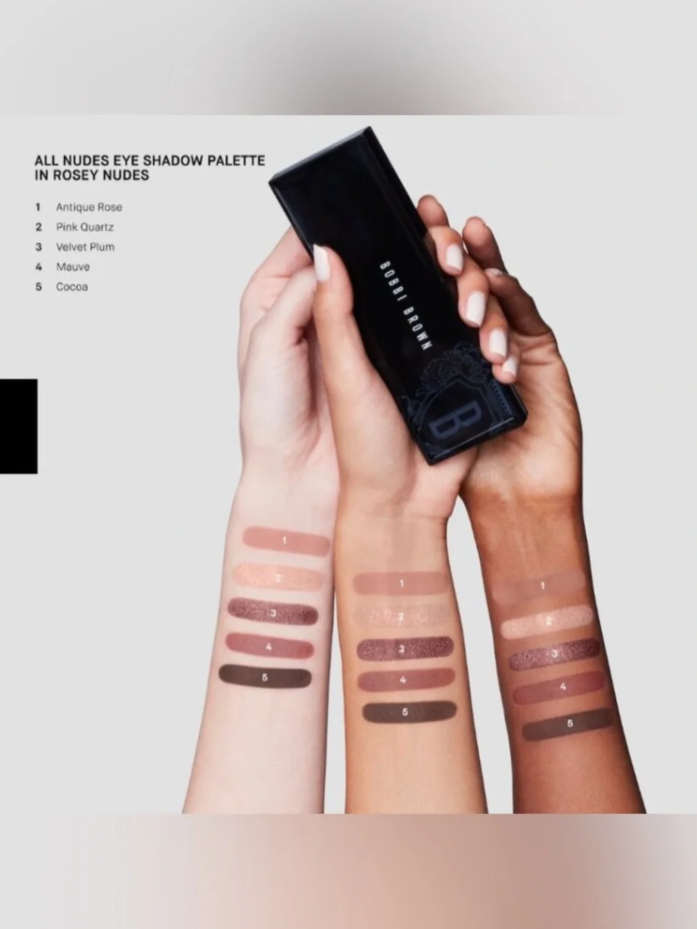 New BOBBI BROWN ROSEY NUDES EYE SHADOW PALETTE